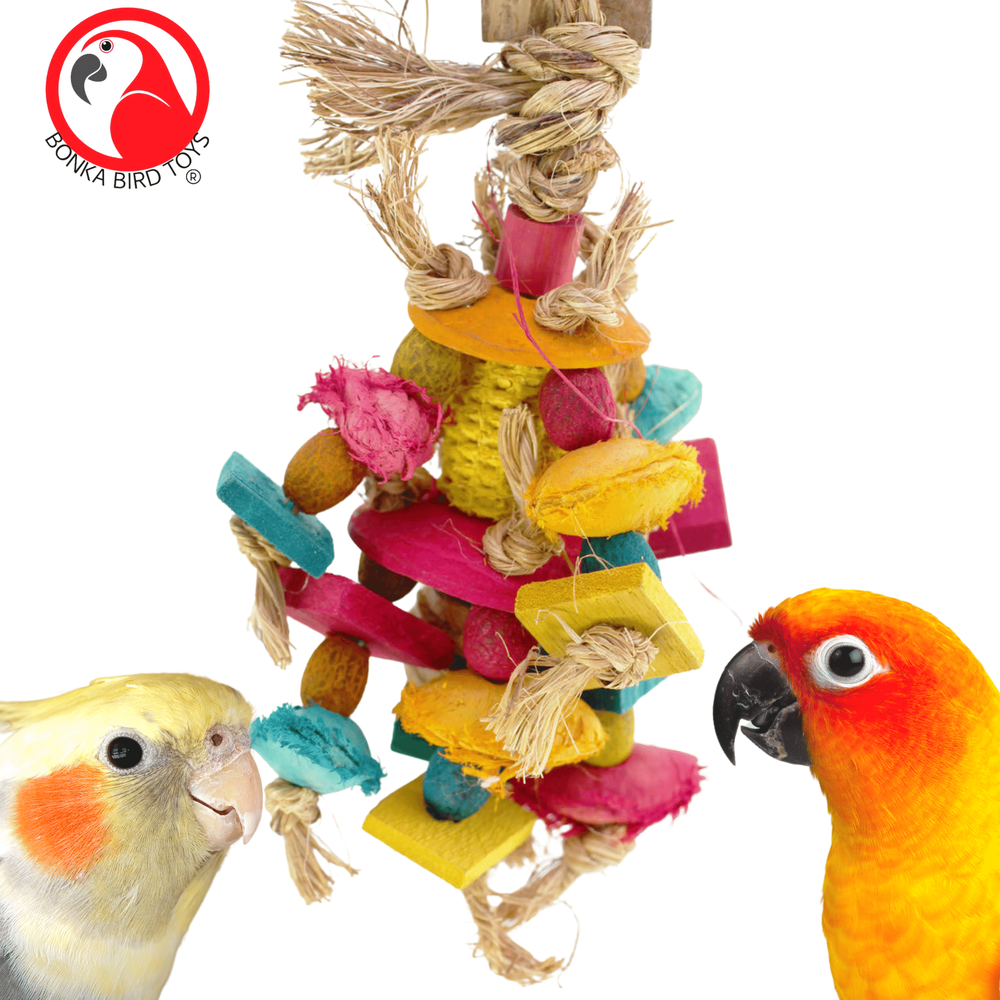 41289 Small Seed Cluster: Eco-Friendly, Colorful Bird Toy for Beak Health – Ideal for Small to Medium Birds - Bonka Bird Toys