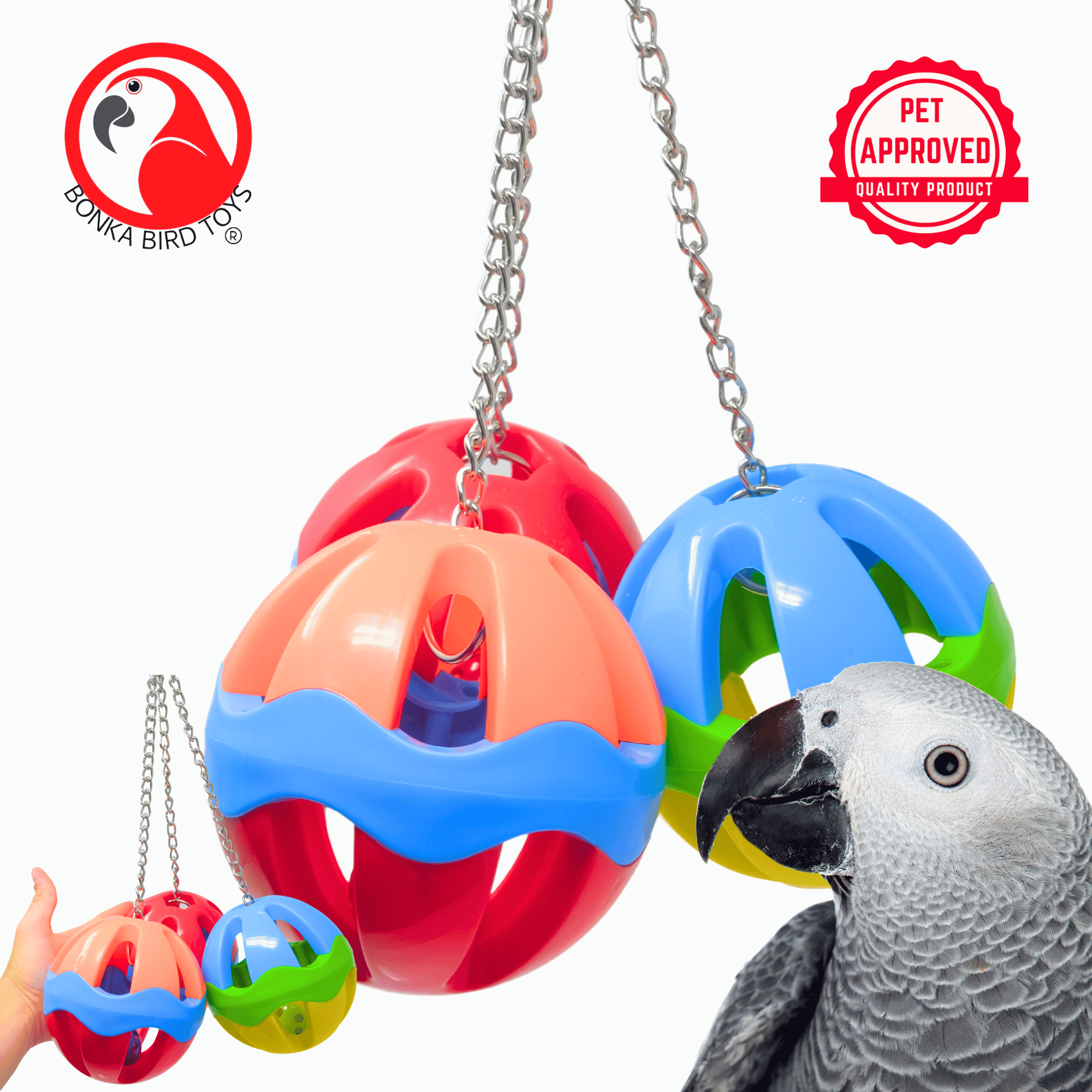 Bonka Bird Toys 1479 Huge Plastic Three Ball