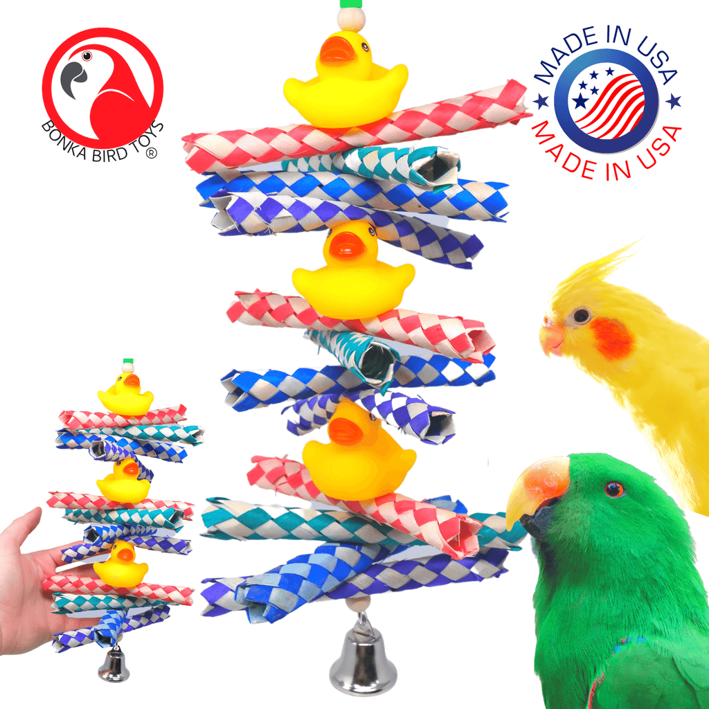 1970 Duck Trap Toy - Colorful and Interactive Shred Toy for Small to Medium Birds | Bonka Bird Toys - Bonka Bird Toys