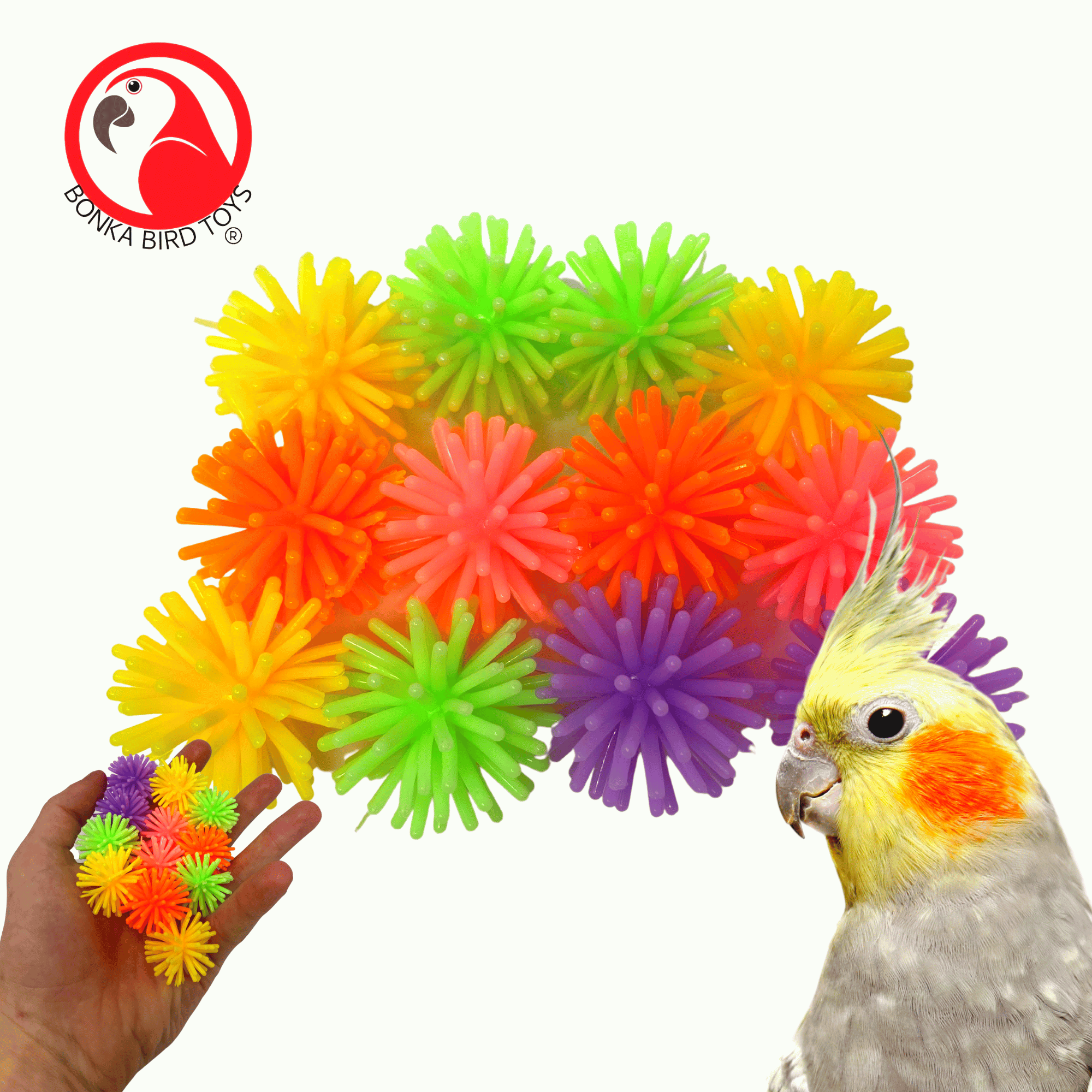 1205 Spike Ball Foot Toys - Bonka Bird Toys