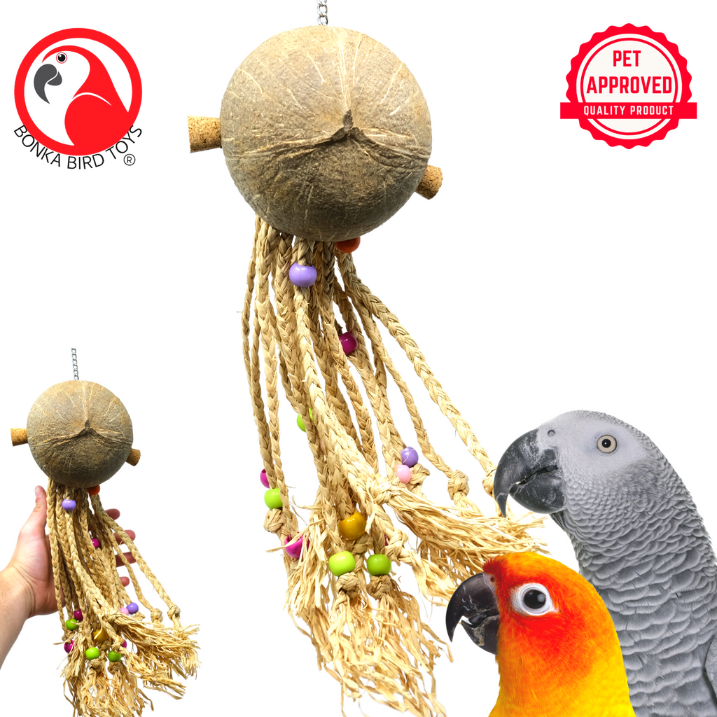 2214 Coco Rasta - Ultimate Chew & Play Toy for Large Birds | Bonka Bird Toys - Bonka Bird Toys