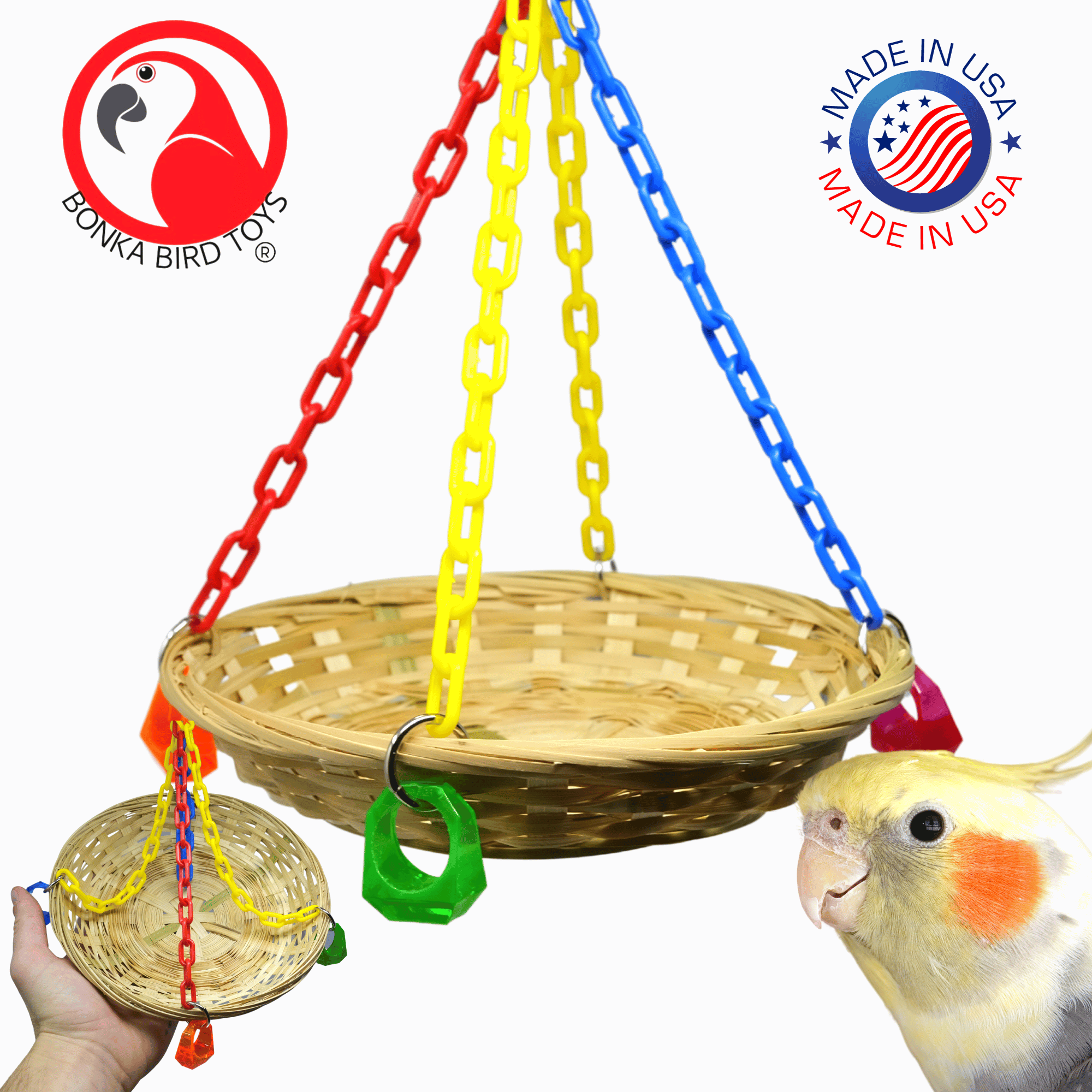 1186 Flat Basket Swing from Bonka Bird Toys