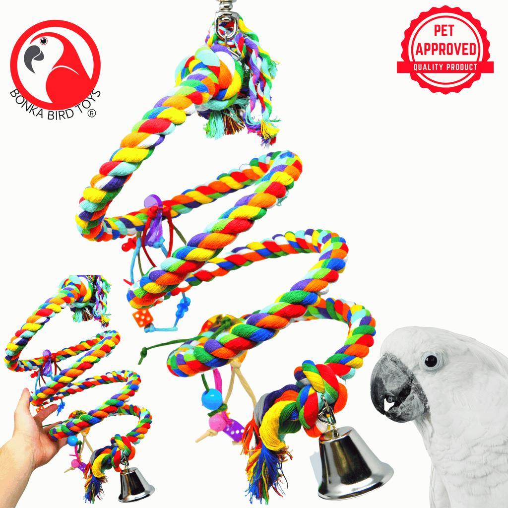 Tri-Chain Rope Swing for Small Birds (6) - Dallas Parrots