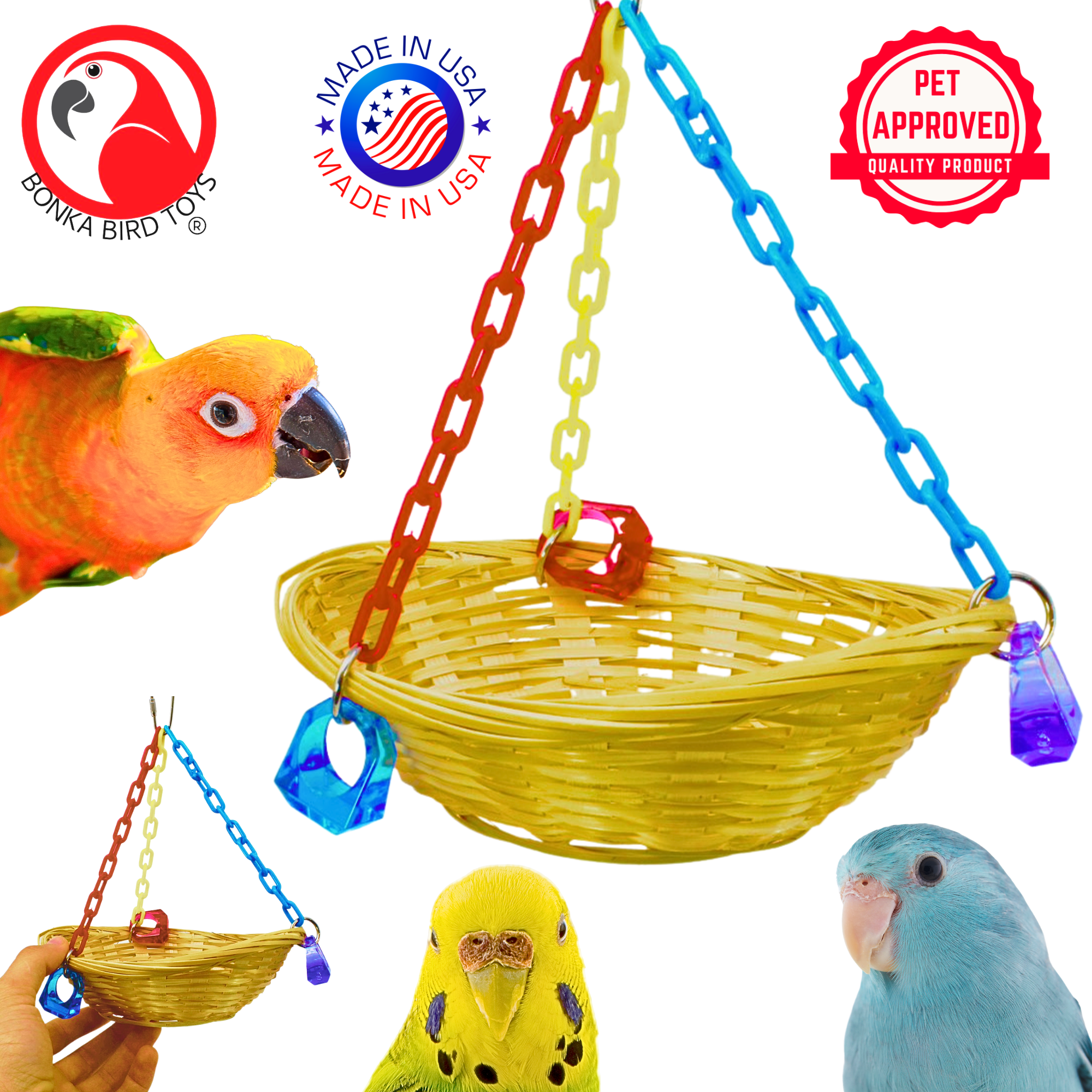 1914 Basket Swing - Bonka Bird Toys