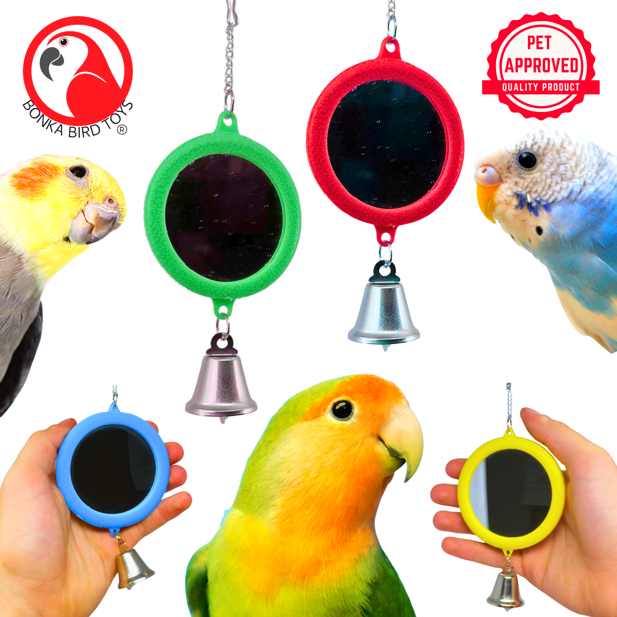 36415 Medium Round Mirror - Bonka Bird Toys
