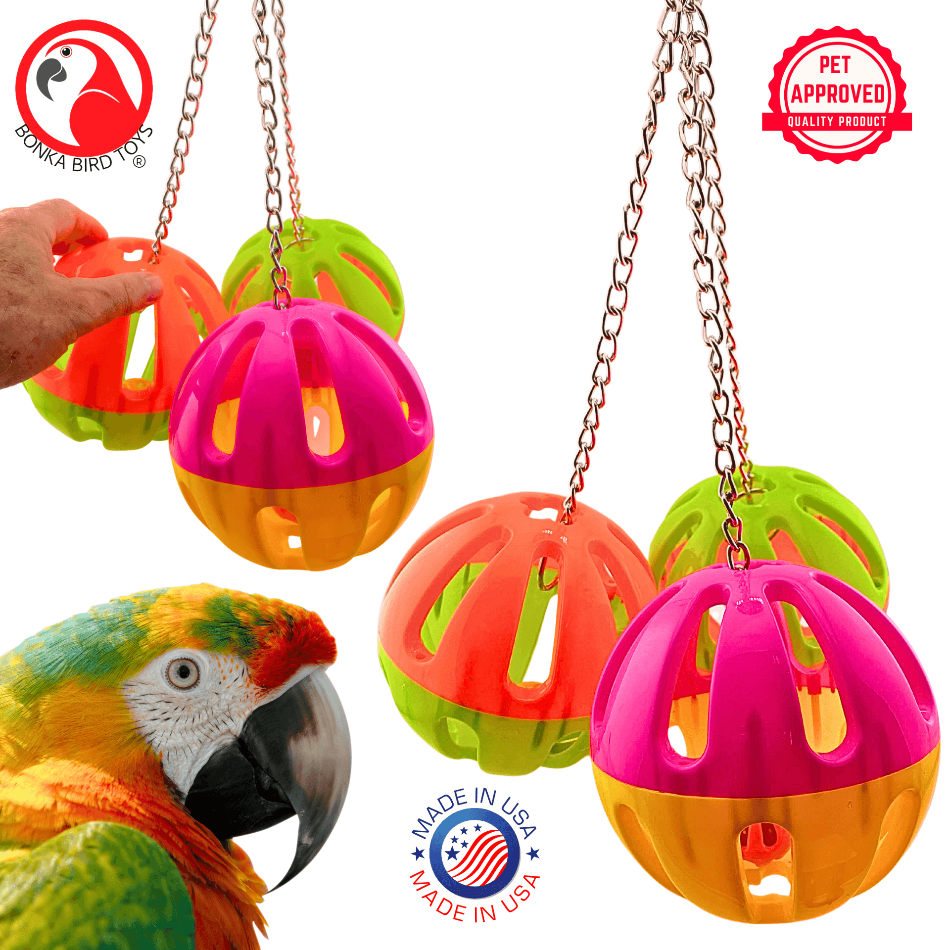 1479 Huge Plastic Three Ball Bonka Bird Toys