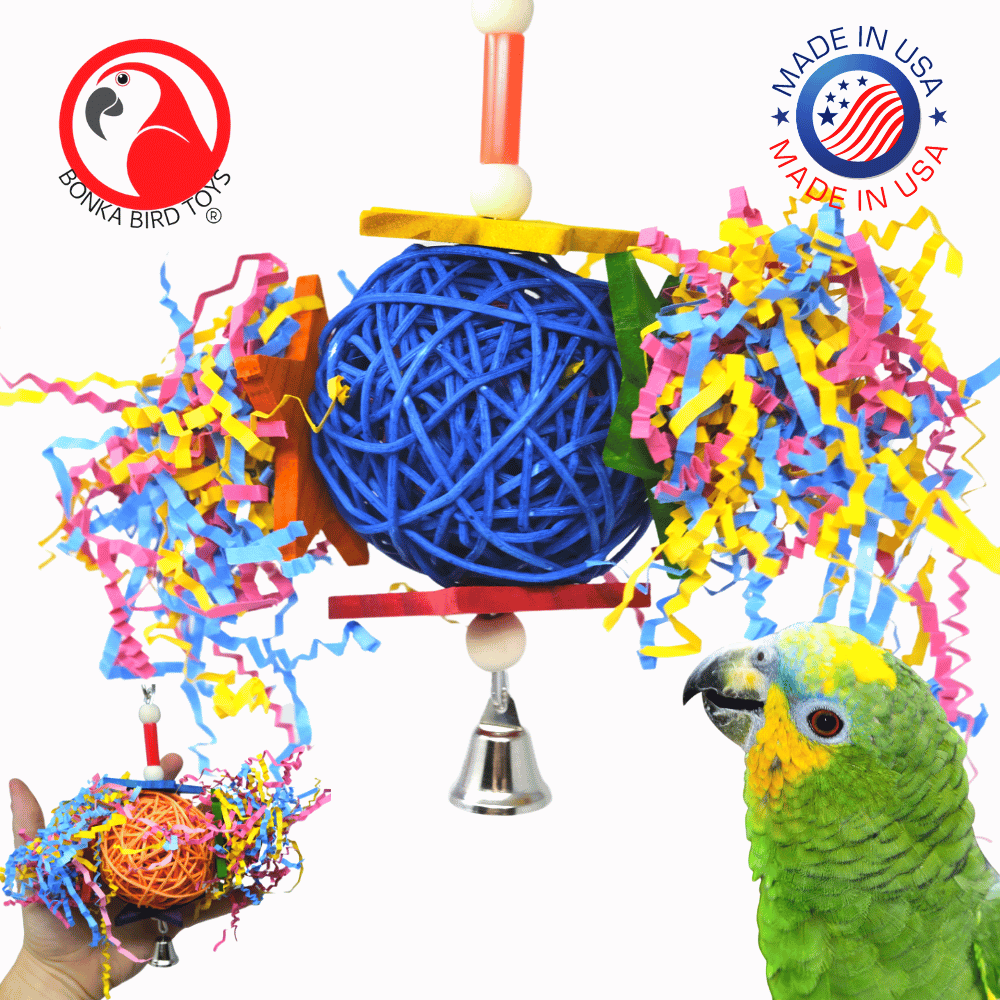 Assorted 36-Inch Colored Plastic Chain from Bonka Bird Toys Blue / Medium 2177