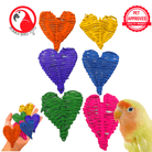 3348 Pk6 Small Colored Vine Hearts - Bonka Bird Toys