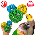 2521 Pk3 Huge Colored Vine Balls - Bonka Bird Toys