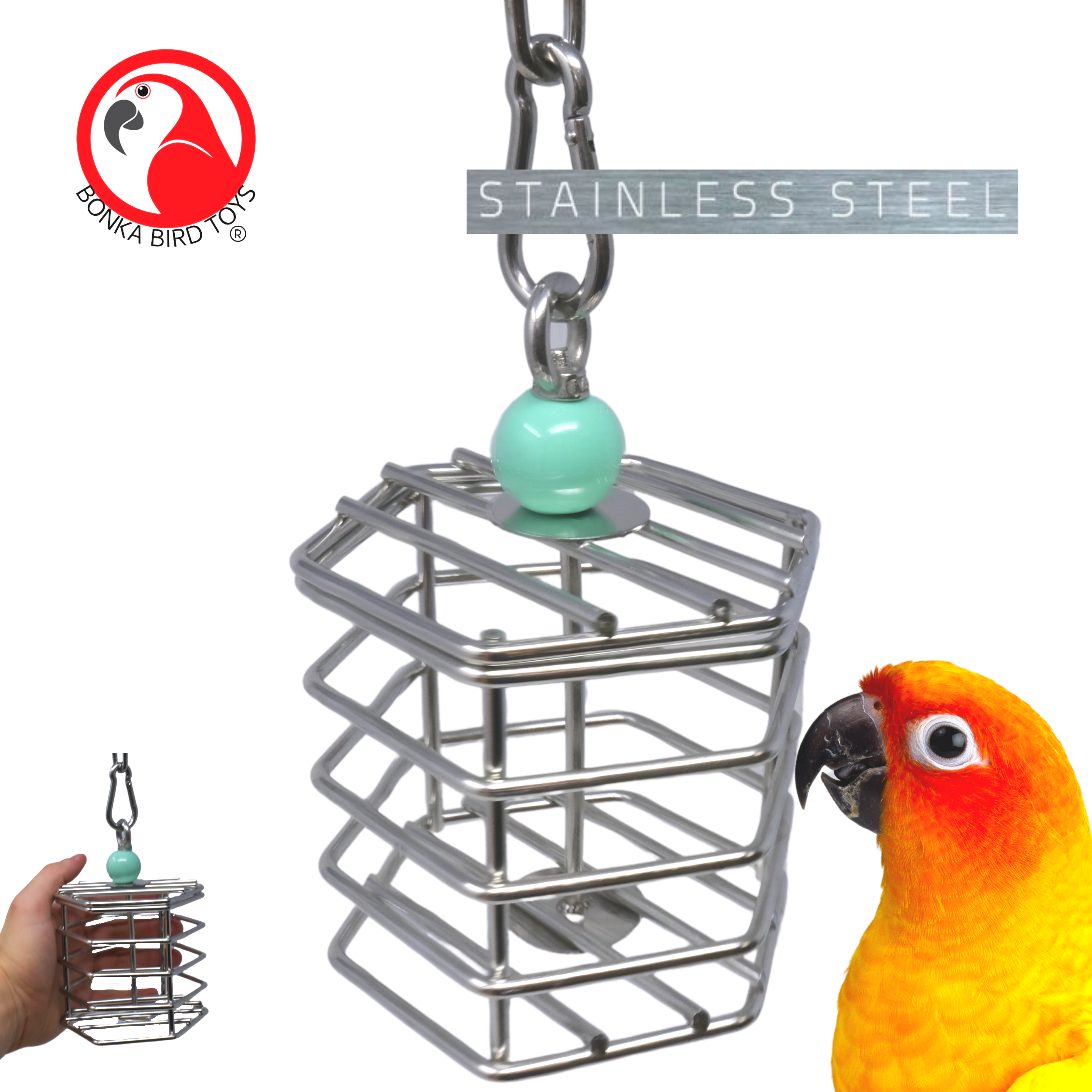 Bonka Bird Toys 2885 Small Baffle Cage - Bonka Bird Toys