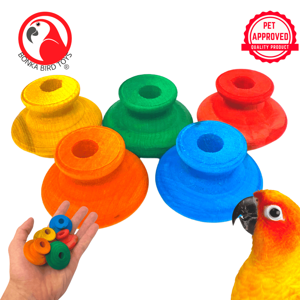 2933 Pk5 Colored Wooden Knobs - Bonka Bird Toys