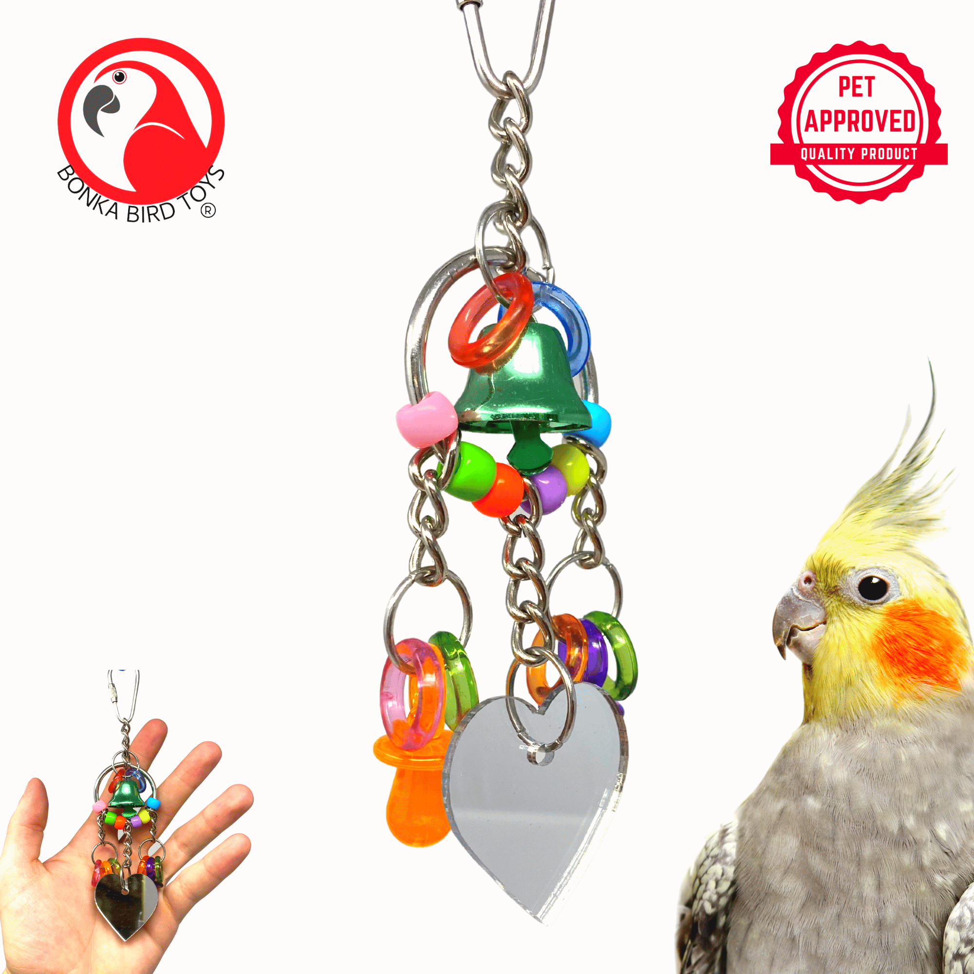 1763 Heart Charm - Bonka Bird Toys