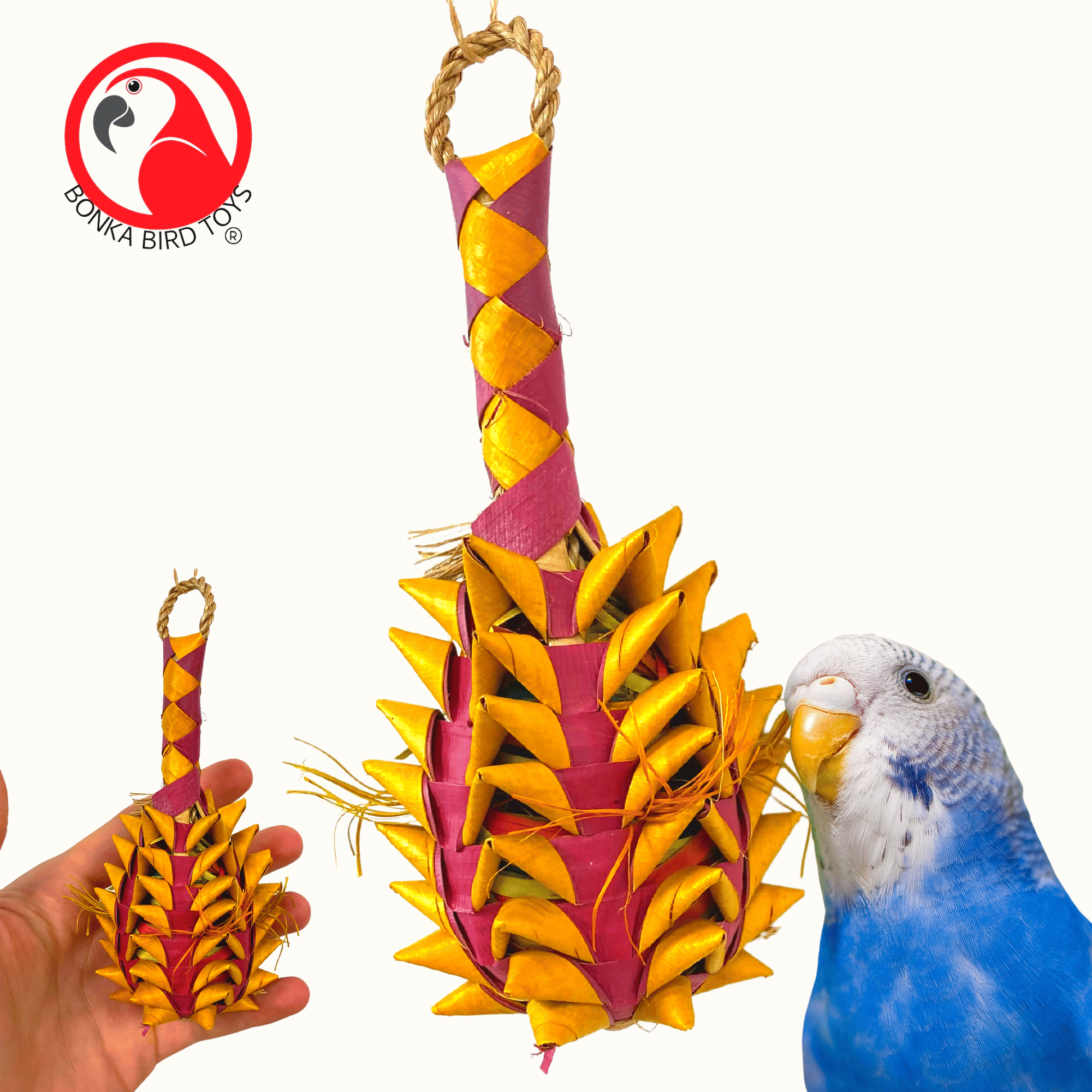 Bonka Bird Toys 03364 Small Foraging Pineapple Toy Parrot Medium Planet Pinata Large Atiel Pleasure Parakeet Forage