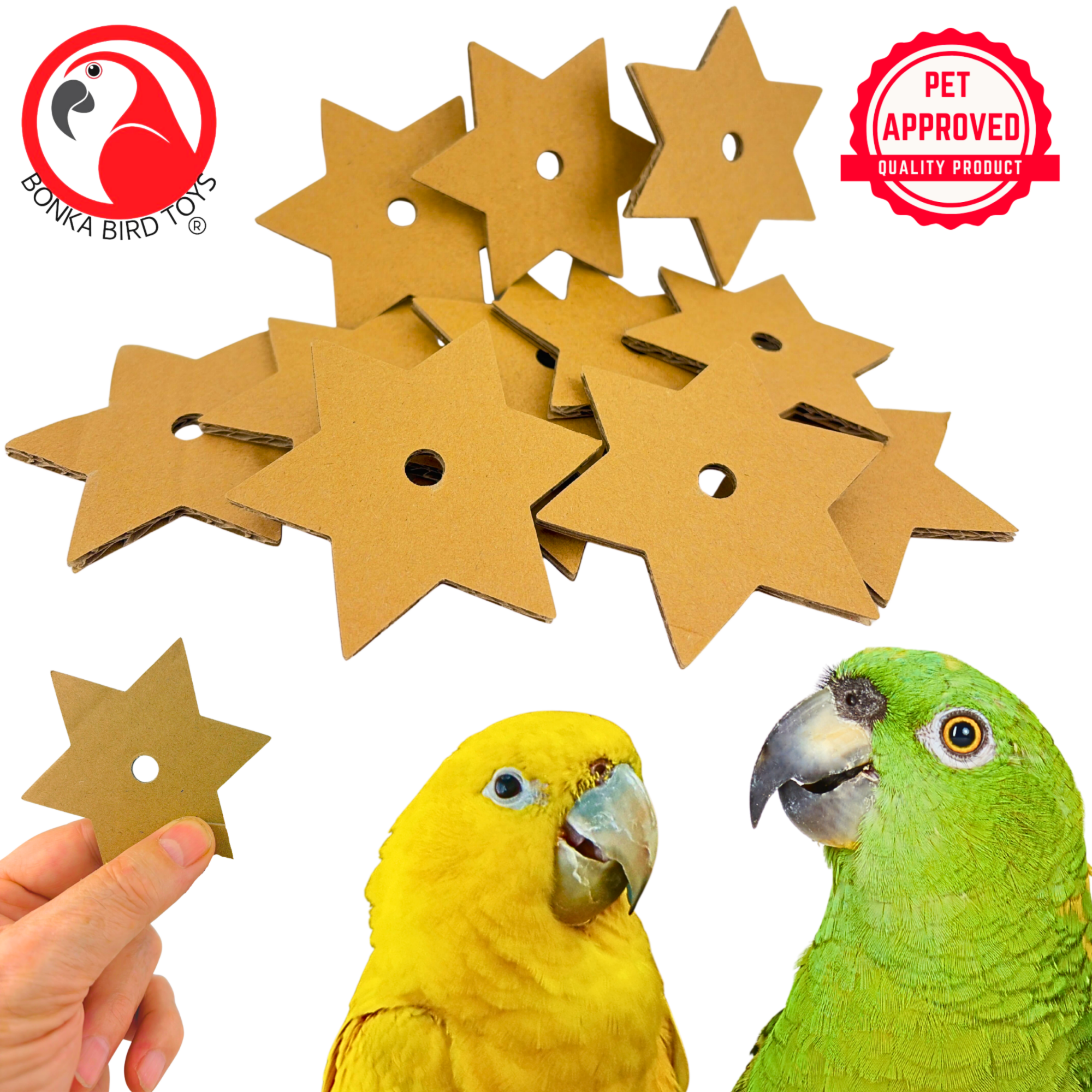 2776 Pk12 Large Cardboard Stars - Bonka Bird Toys