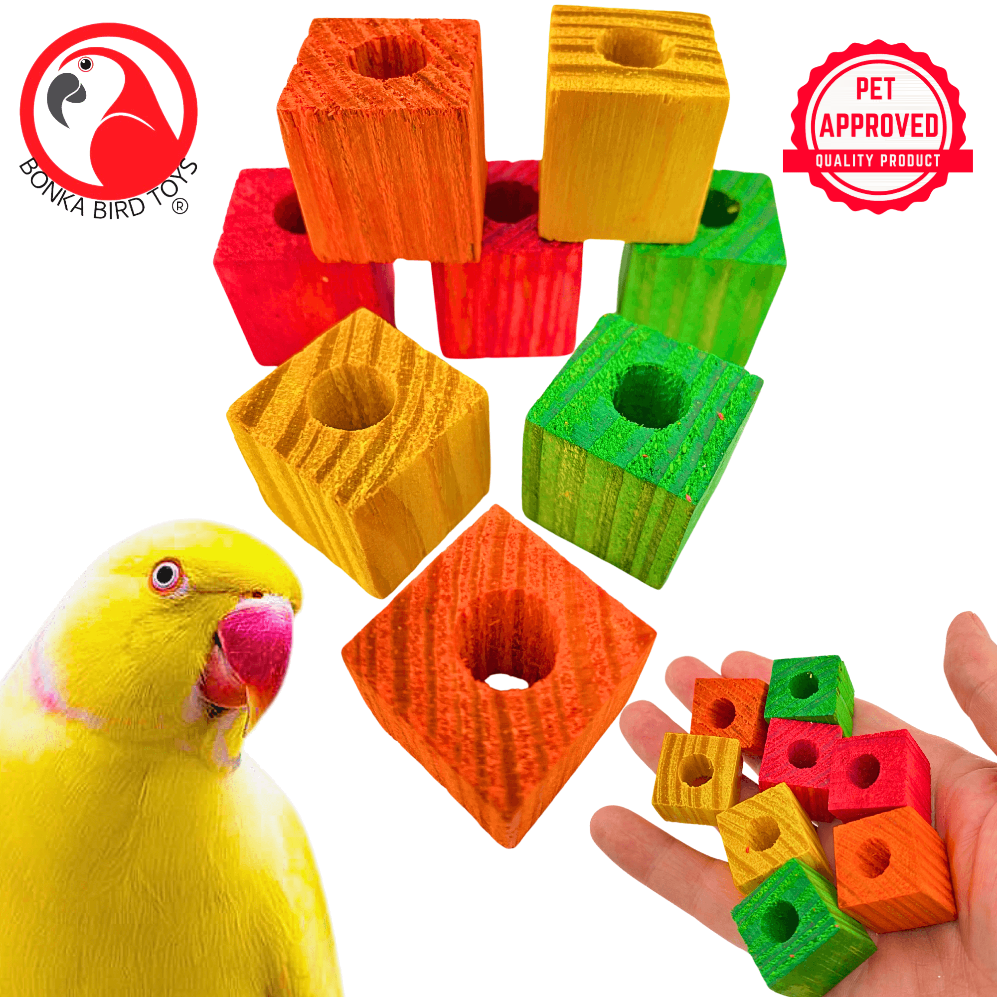 1160 Pk8 3/4" Wood Cubes