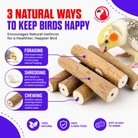 1211 Pk6 Natural Bark Sola Sticks - Bonka Bird Toys