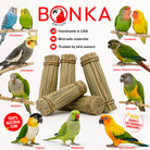 Natural woven grass bird toys for parakeets, cockatiels, lovebirds, and conures to chew and shred