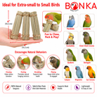 Natural seagrass bird toy for small birds, ideal for chewing, pecking, shredding, and playing to encourage natural behaviors.