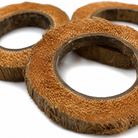 Natural coconut fiber bird toy rings for parrot enrichment and chewing