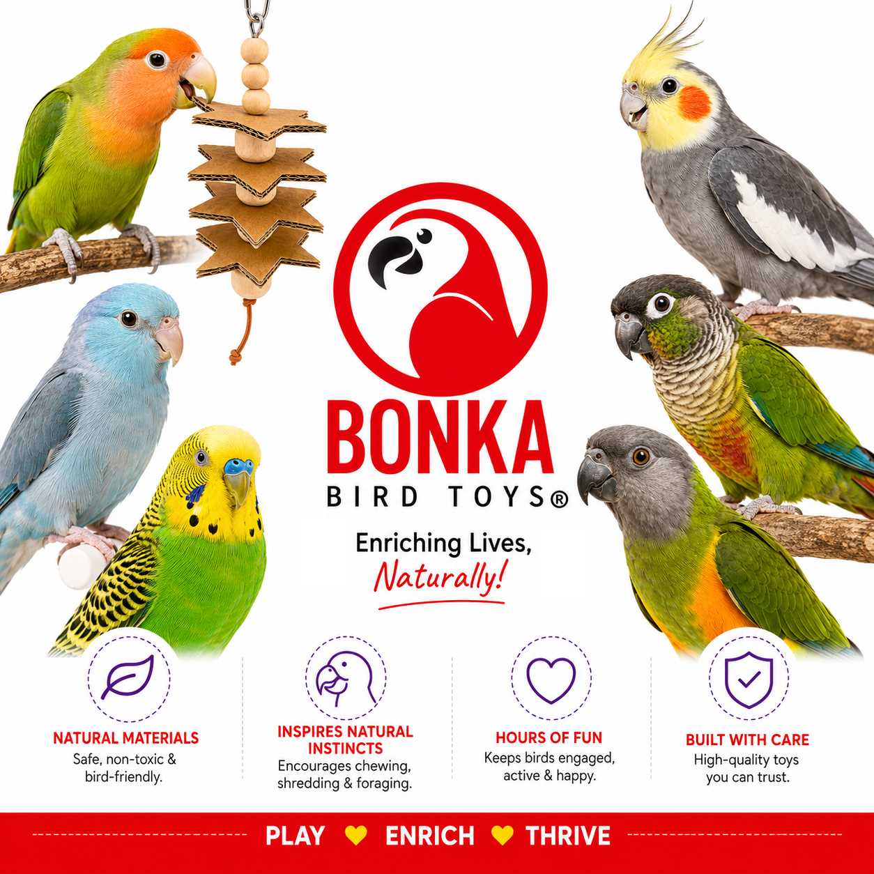 2123 Small Sola Star - Bonka Bird Toys