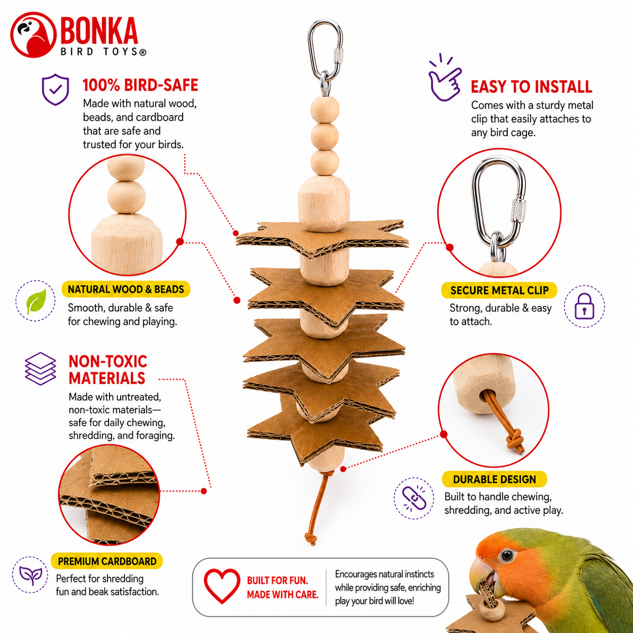 2123 Small Sola Star - Bonka Bird Toys