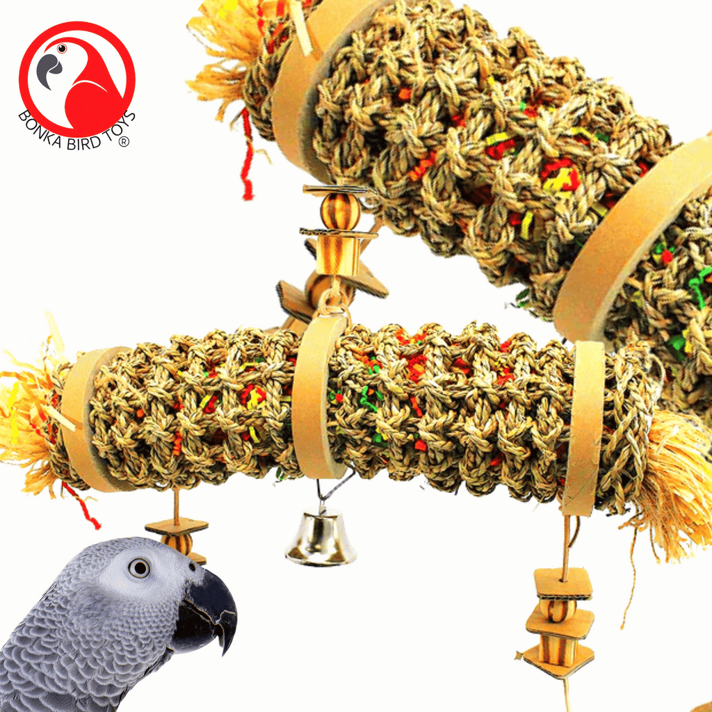 2153 Large Shred Roll - Ultimate Chew and Play Toy for Large Birds | Bonka Bird Toys - Bonka Bird Toys