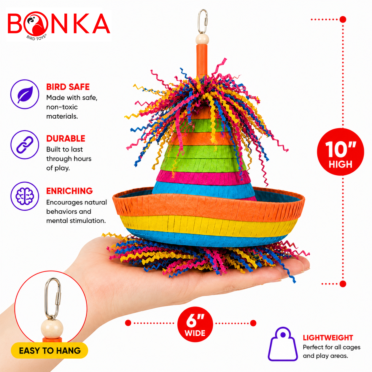 2198 Pinata Hat - Bonka Bird Toys