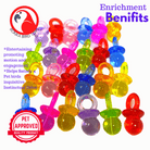 2949 Pk24 Tiny Colorful Plastic Pacifiers - Bonka Bird Toys