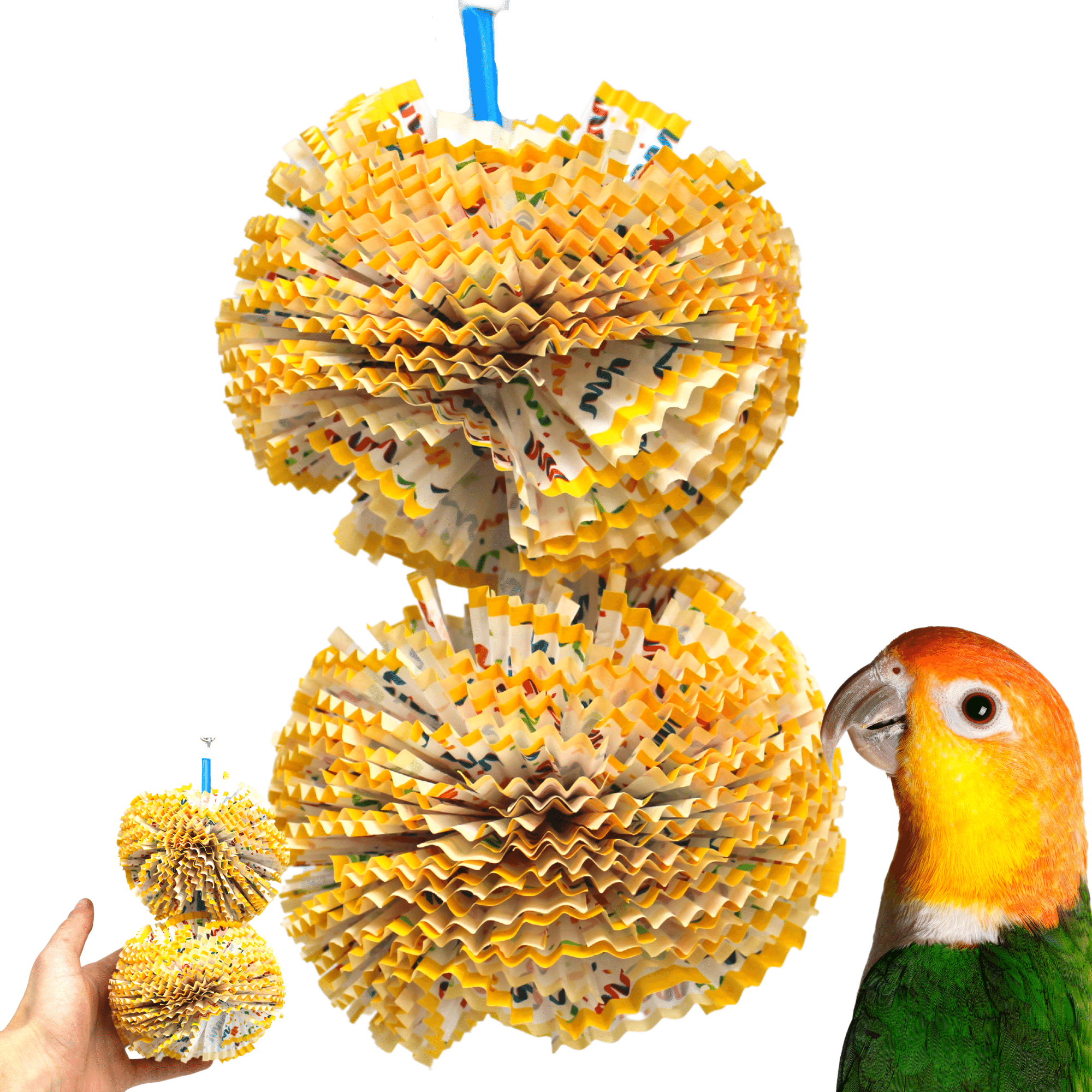 3291 Large Duo Paper Puff - Bonka Bird Toys