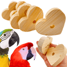 979 Pk6 Natural Huge Wood Heart - Bonka Bird Toys