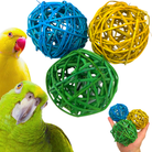 2521 Pk3 Huge Colored Vine Balls - Bonka Bird Toys