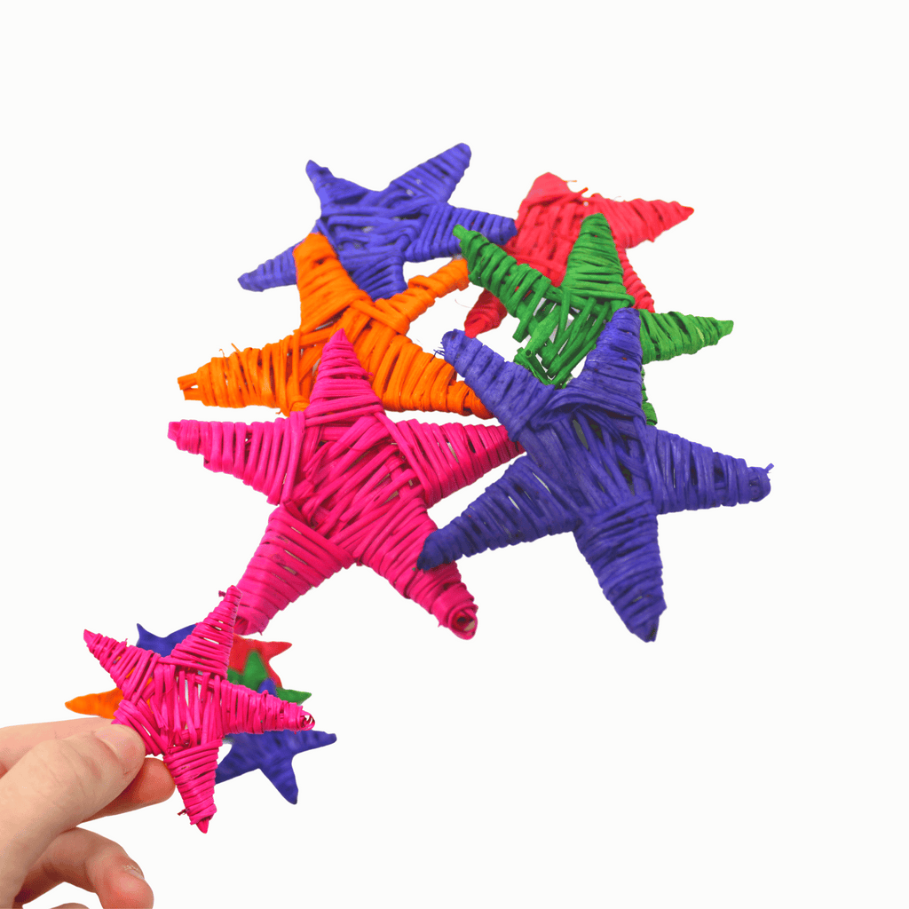 3324 Pk6 Medium Color Vine Star - Bonka Bird Toys