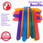 Pk100 Big Colored Wooden Chewy Sticks - Bonka Bird Toys