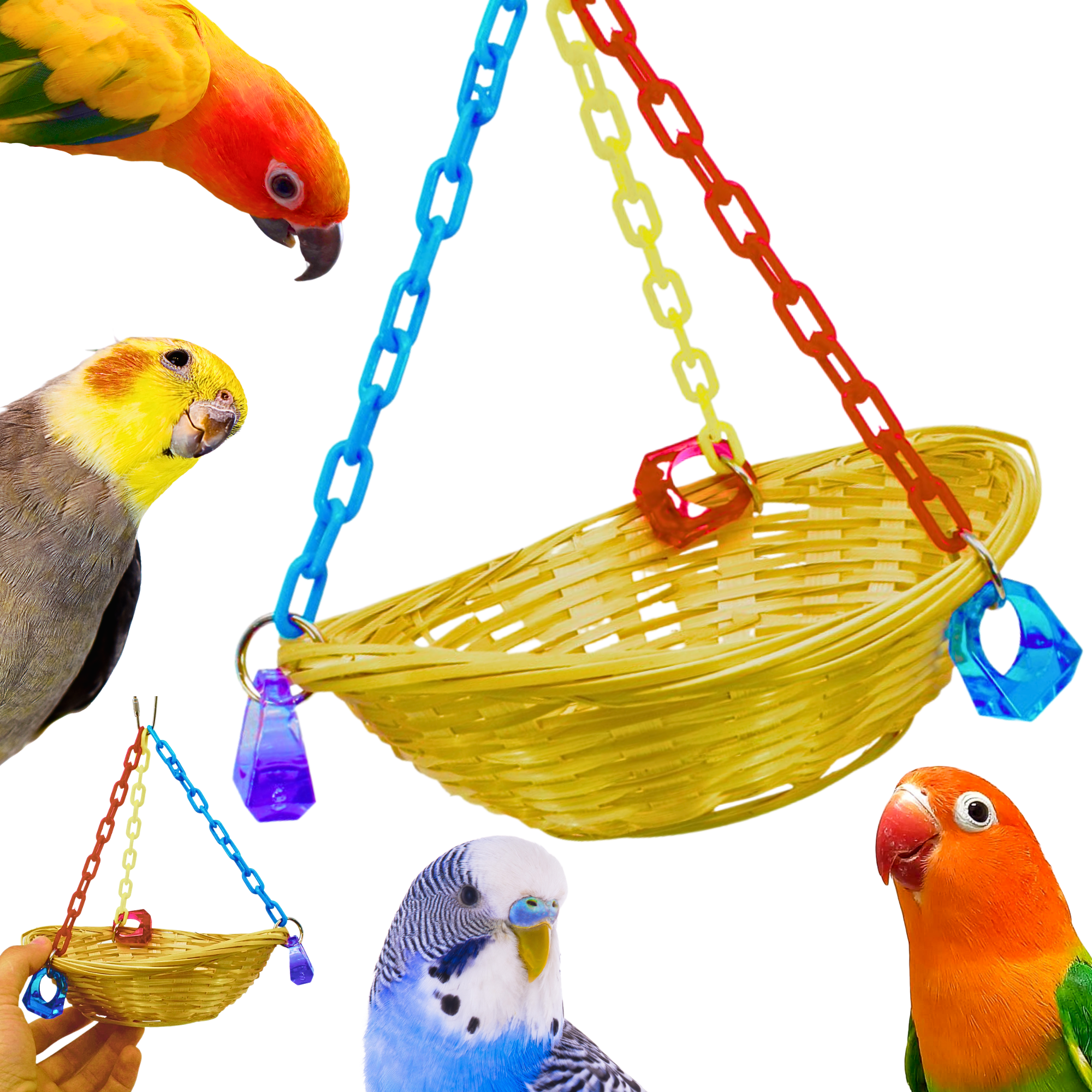 1914 Basket Swing - Bonka Bird Toys