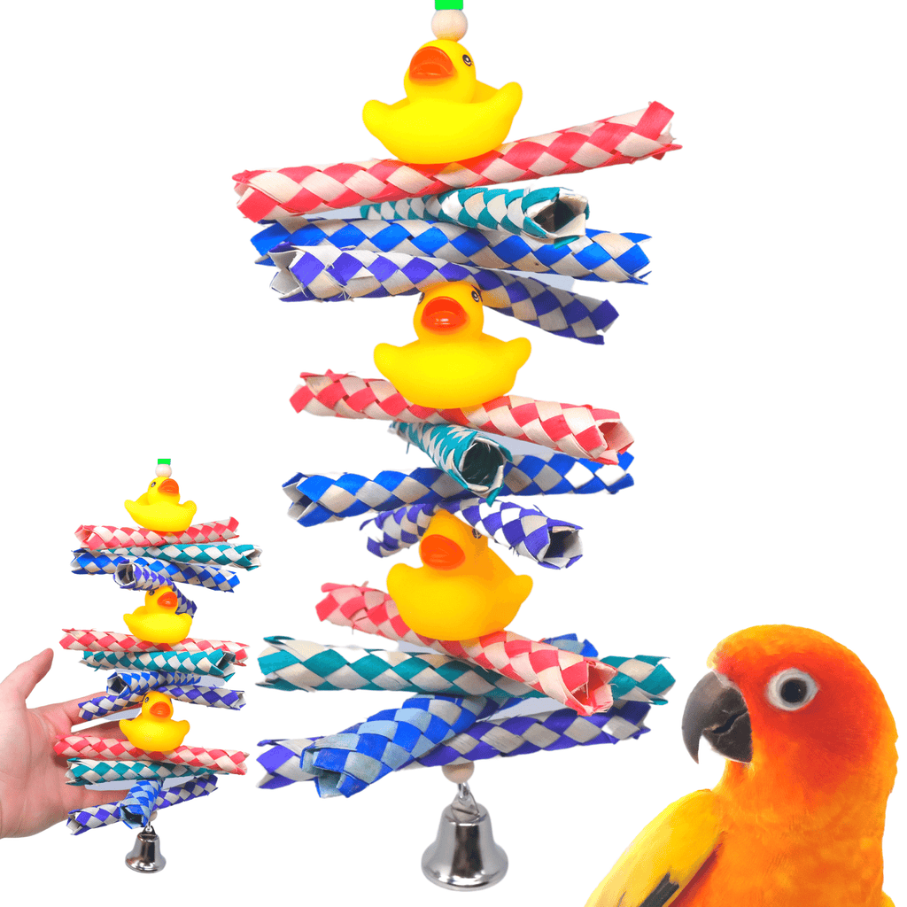 1970 Duck Trap Toy - Colorful and Interactive Shred Toy for Small to Medium Birds | Bonka Bird Toys - Bonka Bird Toys