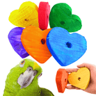 980 Pk6 Colored Huge Wood Hearts - Bonka Bird Toys
