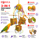 2635 Peekaboo Trio - Bonka Bird Toys