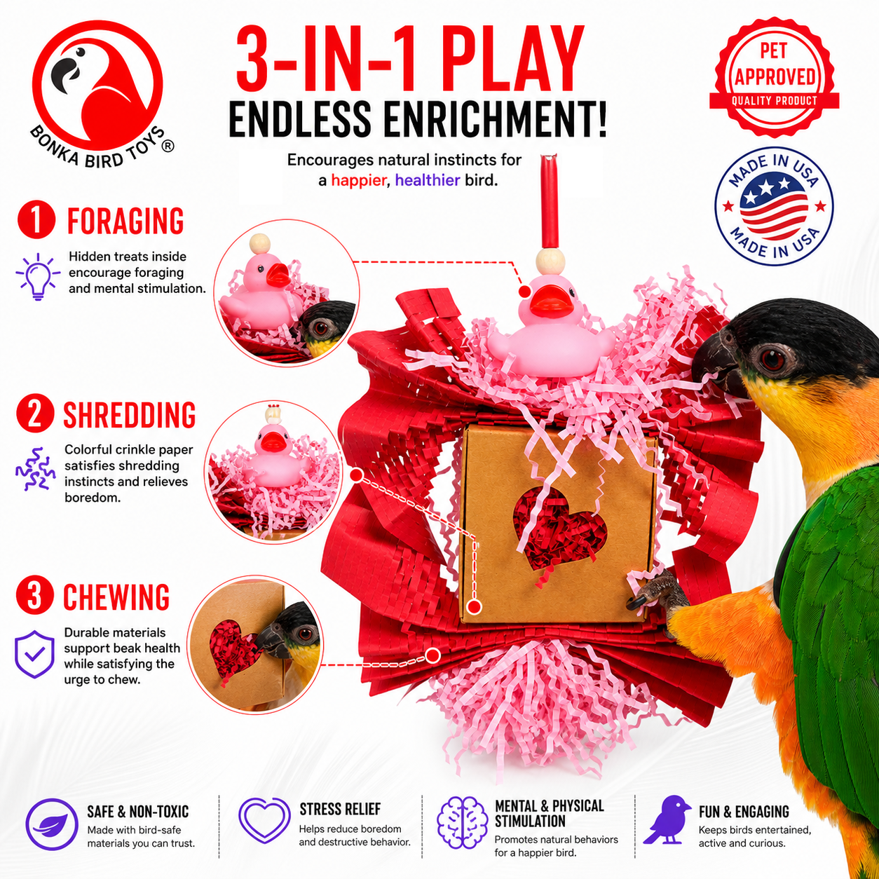 1004 Love Duck - Bonka Bird Toys