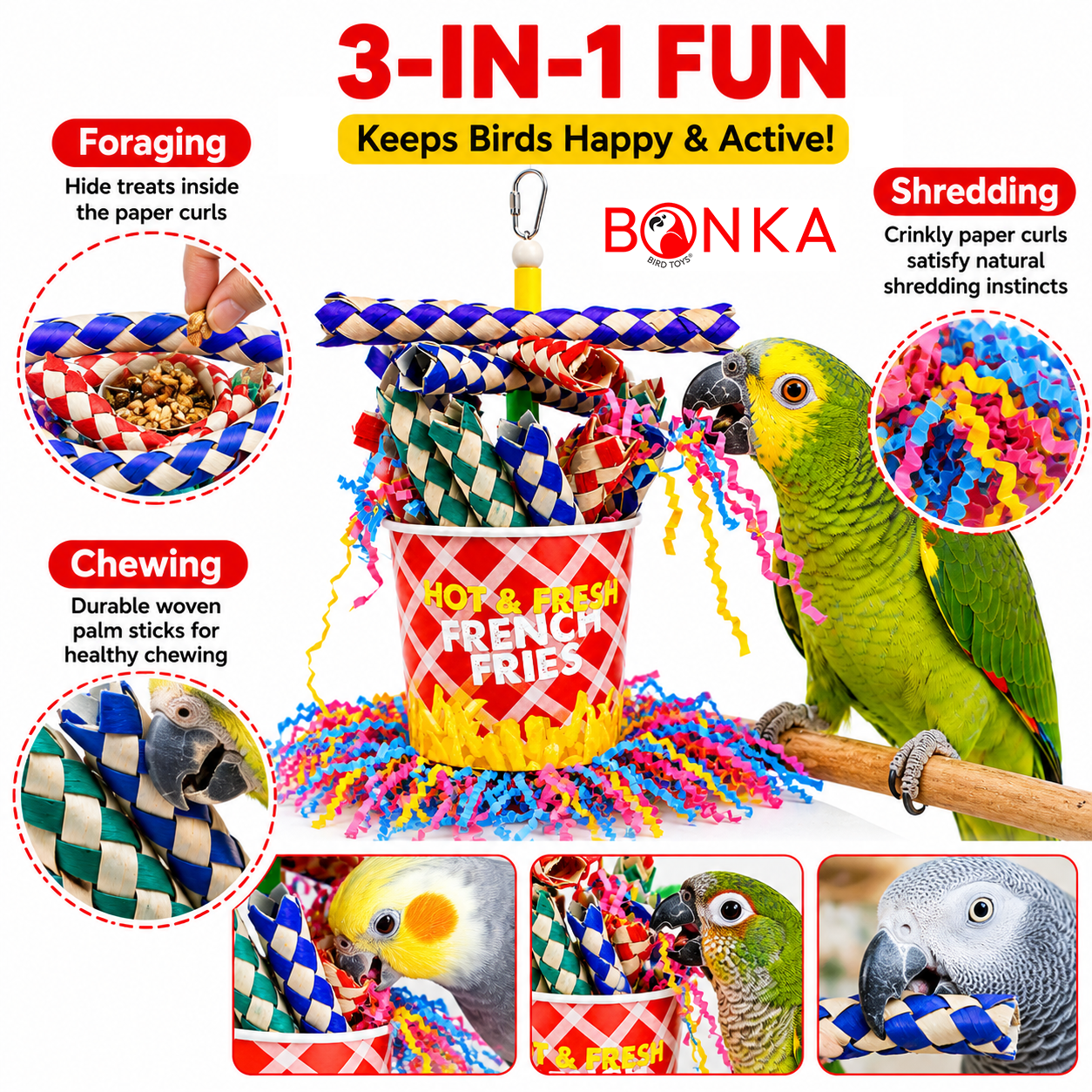 2306 French Fries - Bonka Bird Toys