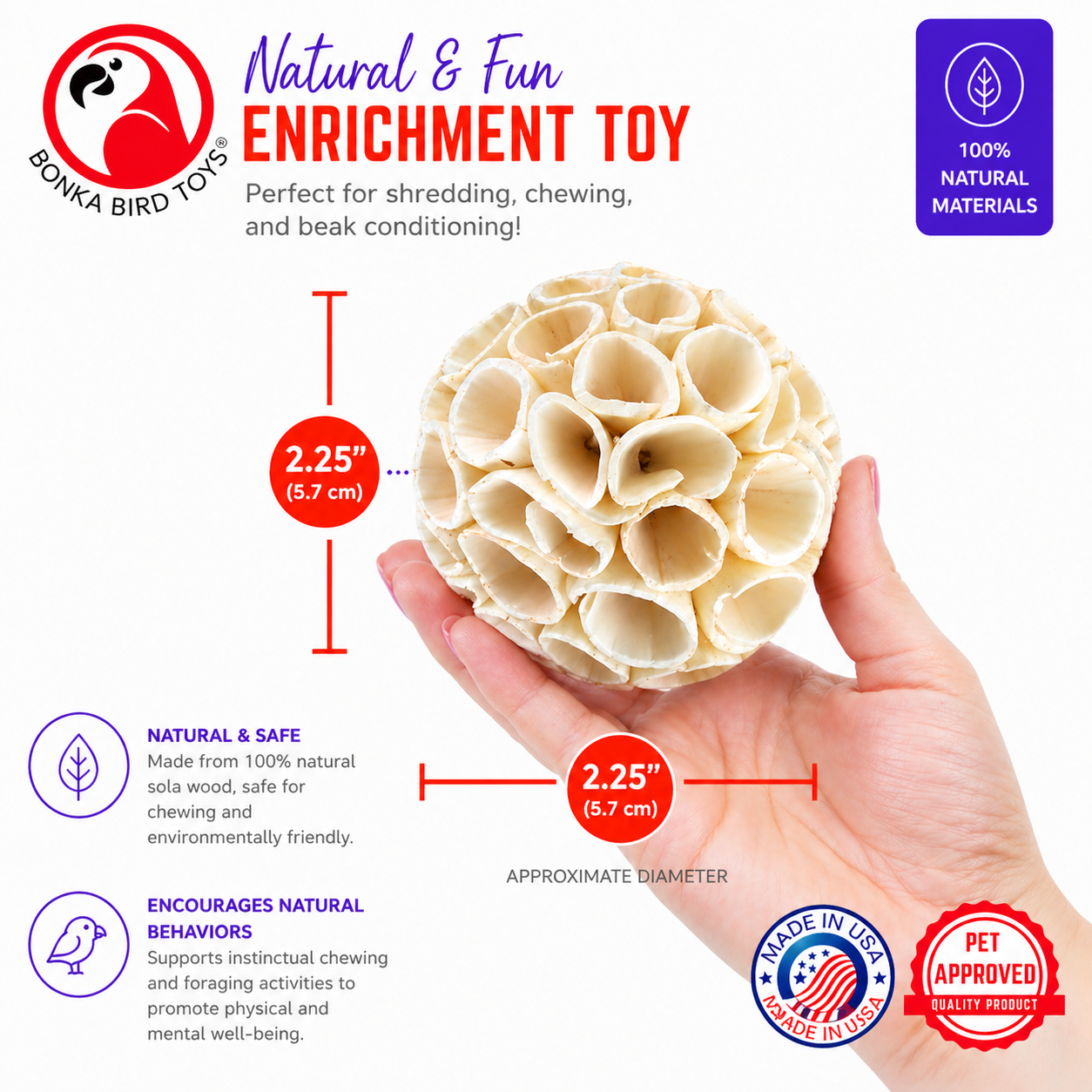 Sola Crepe Balls - Bonka Bird Toys