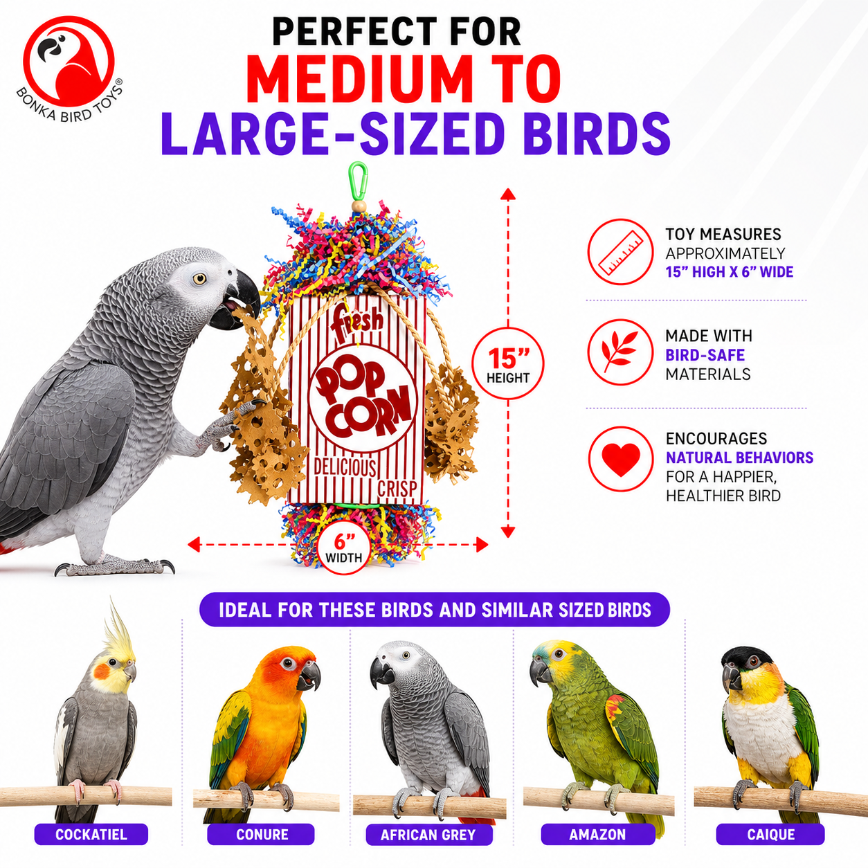 2318 Popcorn Explosion - Bonka Bird Toys