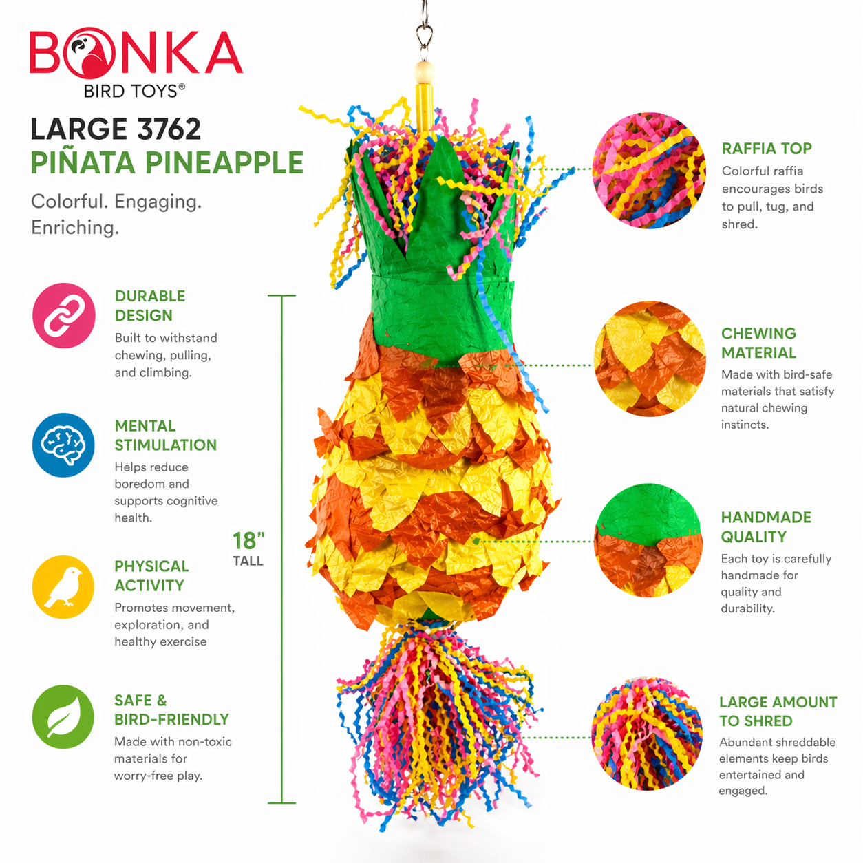 3762 Piñata Pineapple - Bonka Bird Toys