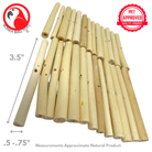 2945 Pk24 3.5" Natural Drilled Jute Sticks - Bonka Bird Toys