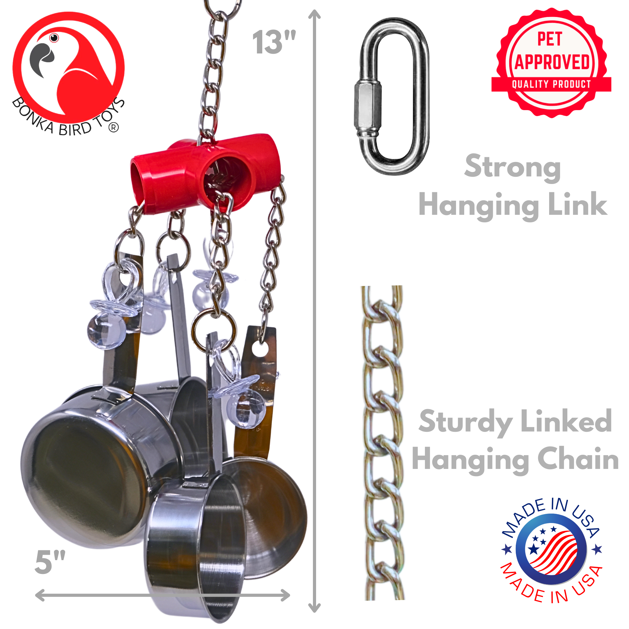 1750 Clacker Red - Bonka Bird Toys