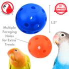 2831 Pk6 Small 1.5" Colored Plastic Balls - Bonka Bird Toys
