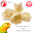 1169 Pk4 Large Sola Atta 3-4" Flowers - Bonka Bird Toys