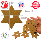 2777 Pk12 Small Cardboard Stars - Bonka Bird Toys