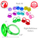 1167 Pk16 Plastic Diamond Rings - Bonka Bird Toys