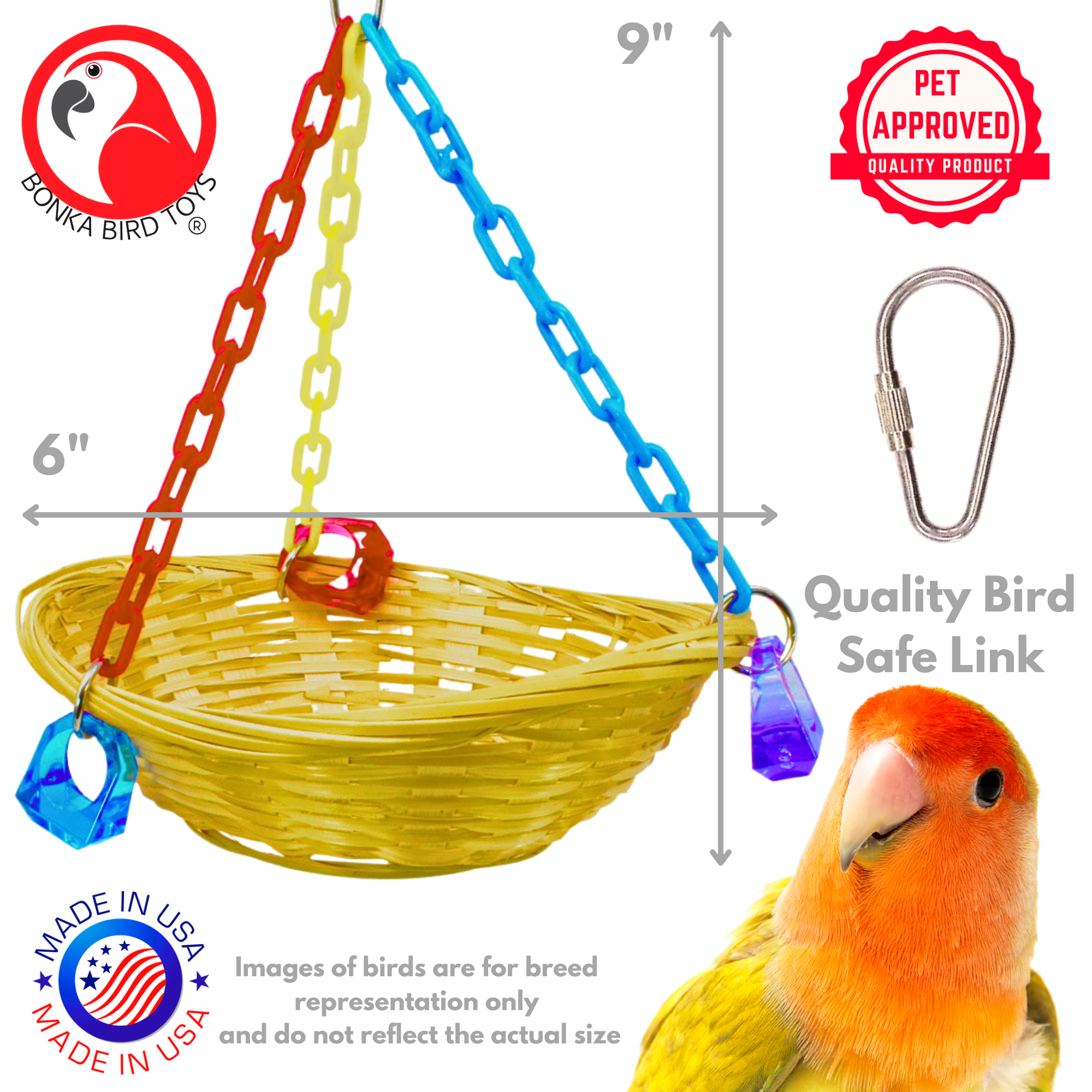 1914 Basket Swing - Bonka Bird Toys