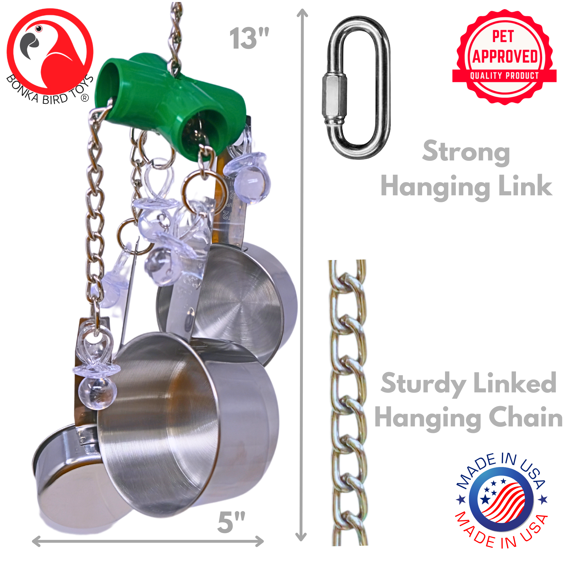 1750 Clacker Green - Bonka Bird Toys